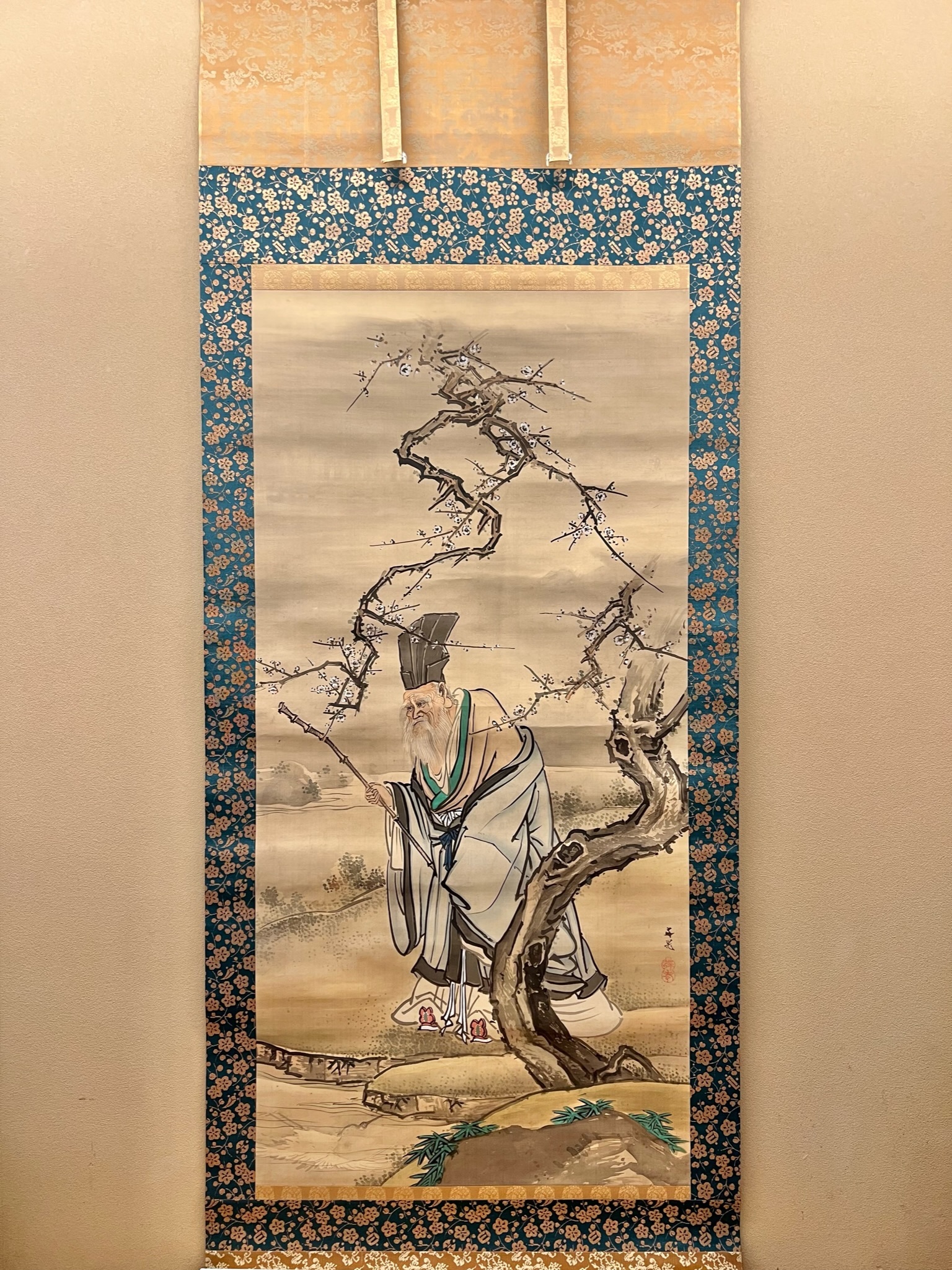 山 川 船 絵画 掛軸 掛け軸 アンティーク 古美術品 骨董品 巻物 中国 